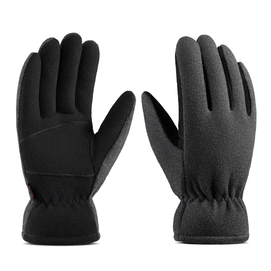 Winter Gloves, -20°F(-29) Cold Proof Thermal Work Glove - Deerskin Suede Leather Palm and Polar Fleece Back with Heatlok Insulated Cotton - Hands Warm in Cold Weather for Women and Men