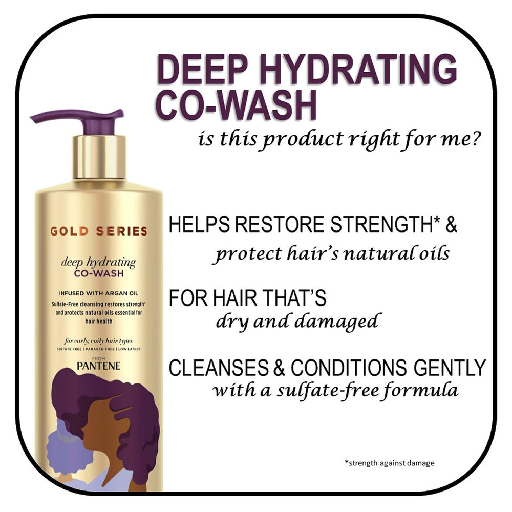 Gold Series from Sulfate Free Deep Hydrating with Argan Oil for Curly Coily Hair, Co-Wash, 15.2 Fl Oz (Packaging May Vary)