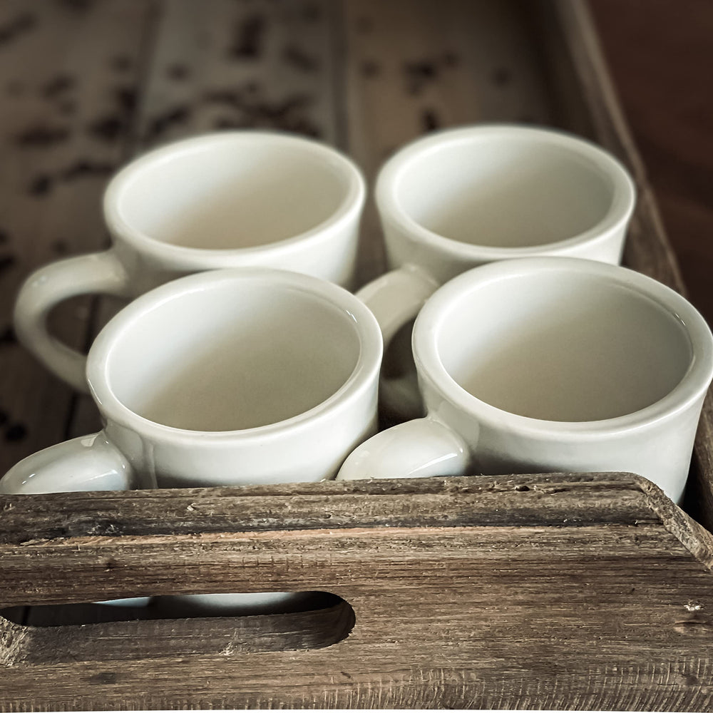 Diner Coffee Mugs — Restaurant Coffee Mugs, Retro Coffee Mug – Sturdy & Heavy Diner Mug – Nostalgia in Every Sip [Cream, 11 oz, Set of 4]