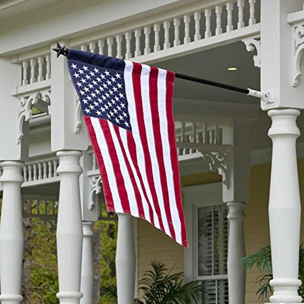 Evergreen American Flag 44-inch x 28-inch House Size | Heavy Duty Outdoor Premium 310D | Embroidered Stars and Stripes and Quadruple Stitched Edge | USA Residential or Commercial