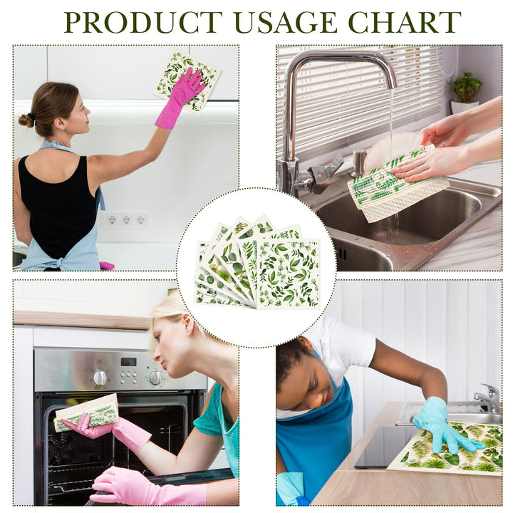 6 Pcs Swedish Dishcloth for Kitchen Swedish Dish Towel 