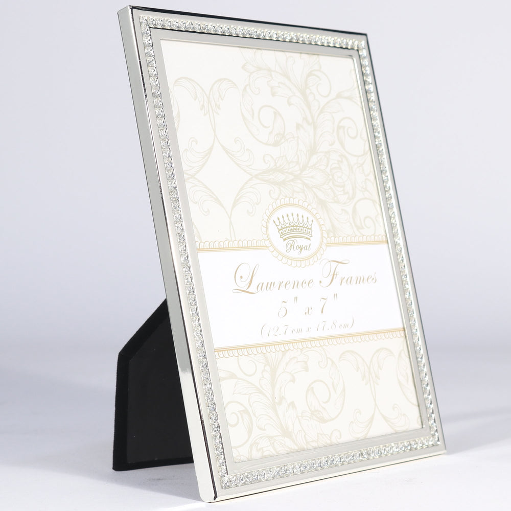 Lawrence Royal Designs 5x7 Dazzle Silver and Glitter Picture Frame