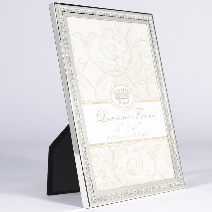 Lawrence Royal Designs 5x7 Dazzle Silver and Glitter Picture Frame