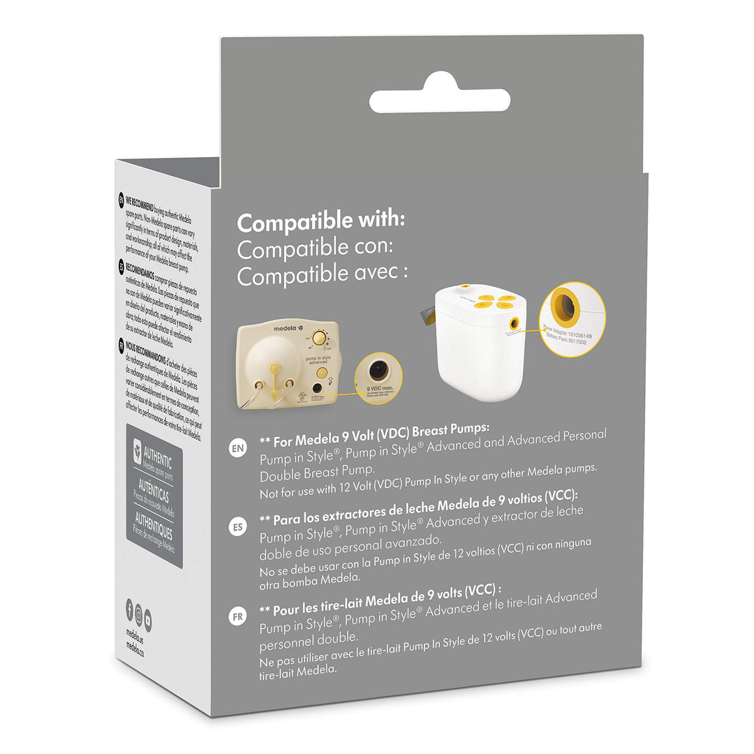 Medela Pump in Style Battery Pack, Portable Unit for 9 Volt Pump in Style Advanced Breast Pump Uses AA Batteries, Authentic Medela Spare Parts