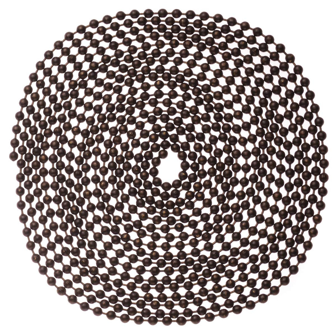 Ceiling Fan Pull Chain, 120 Rust Proof Copper 3mm Beaded Extension Chains with 12 Matching Connectors, Bronze