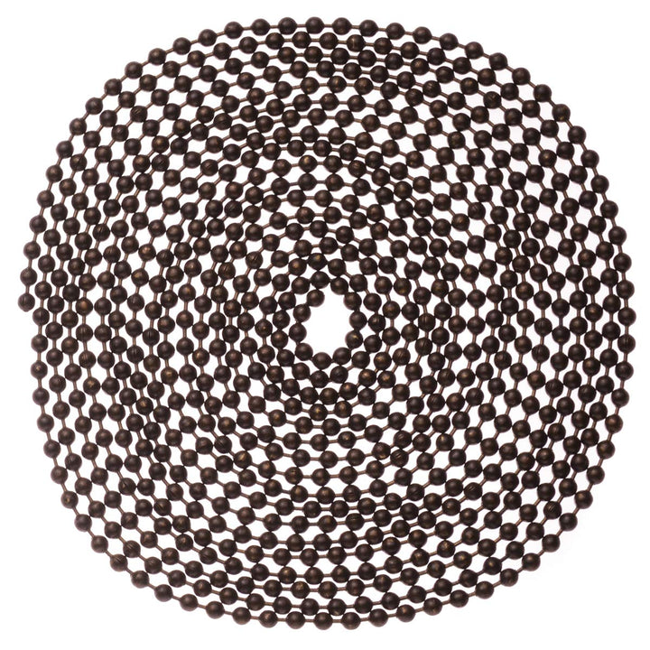 Ceiling Fan Pull Chain, 120 Rust Proof Copper 3mm Beaded Extension Chains with 12 Matching Connectors, Bronze