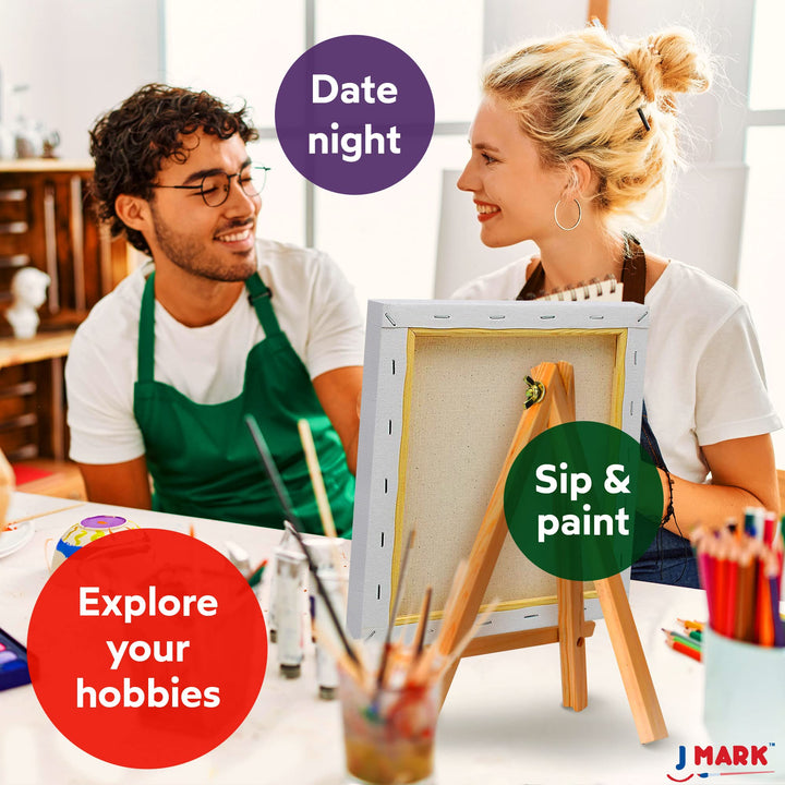 J MARK Painting Kit Includes Acrylic Paint Set, 8 x 10 