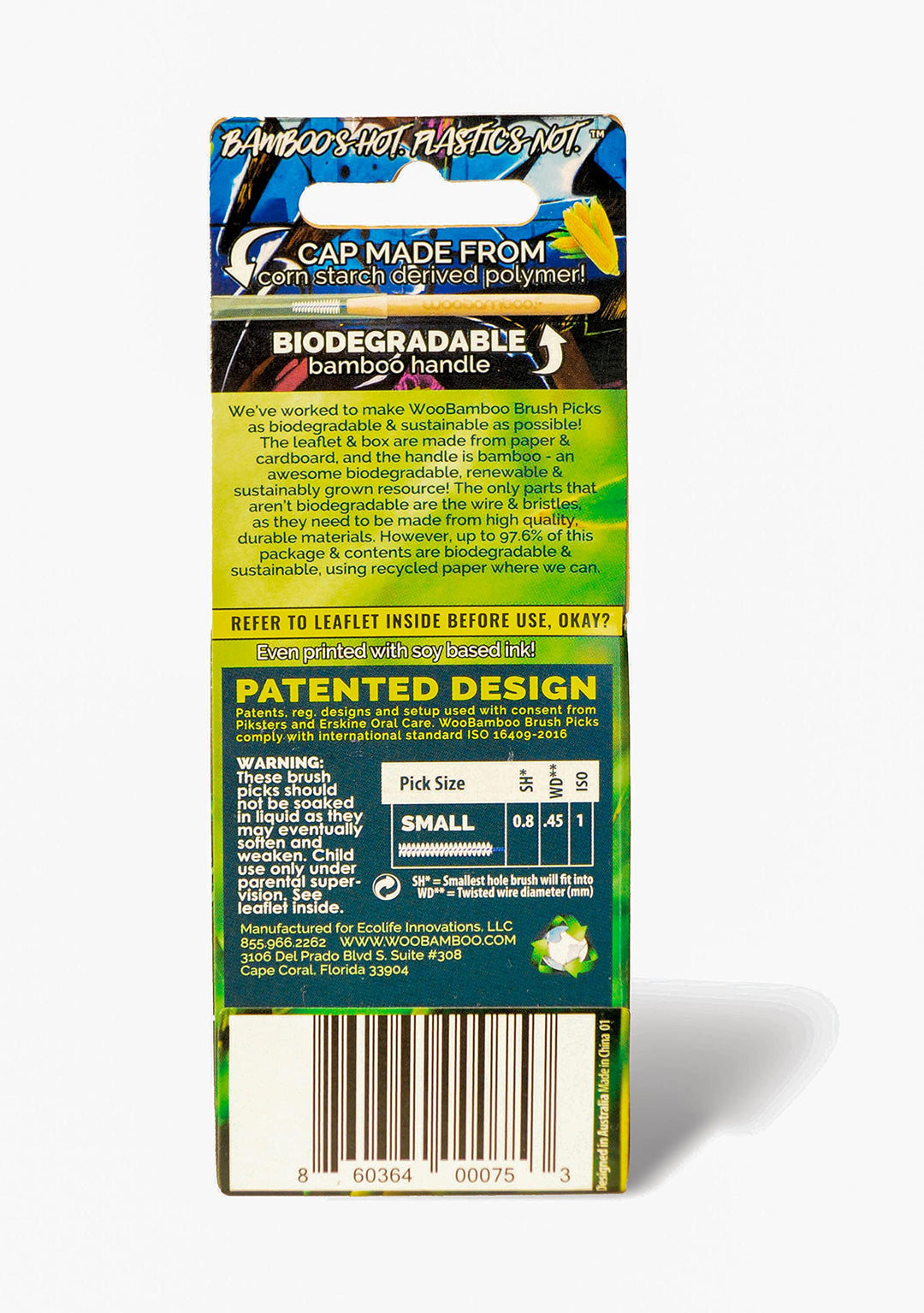 Bamboo Interdental Brush Picks - Size Small - 2 Pack - 
