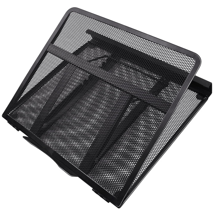 Adjustable Laptop Stand Riser for Desk, Fits Up to 15.6 inch Notebook, Mesh Ventilated Laptop Cooling Stand with 8 Tilt Levels