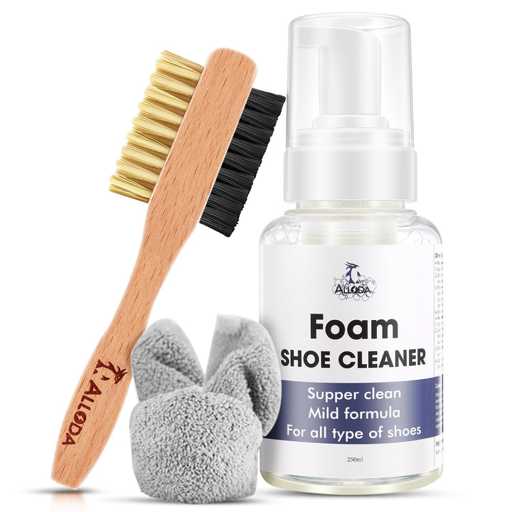 Shoe Cleaner, Rich Foam Clean 80Pairs, Suede Shoe Cleaner, Leather Cleaner, Sneaker Cleaner Kit, Shoe Cleaning Kit with Brush Towel, (clear)