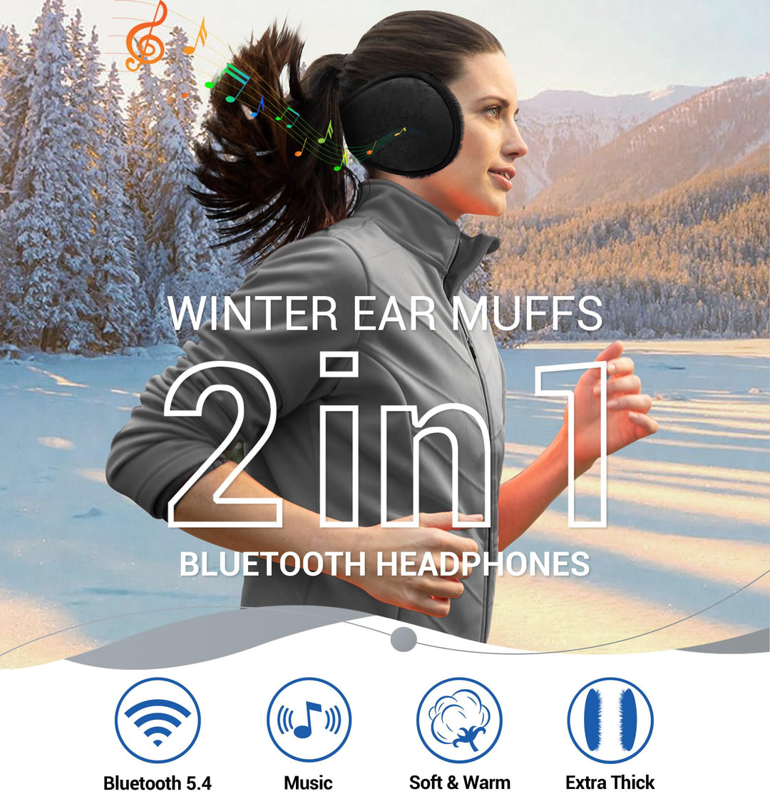 LC-dolida Bluetooth Earmuffs for Winter Women Men, Ear 