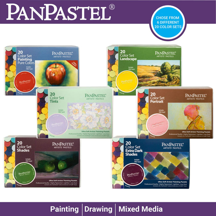 PanPastel Portrait Set, 20 Color, Includes Sofft Tools