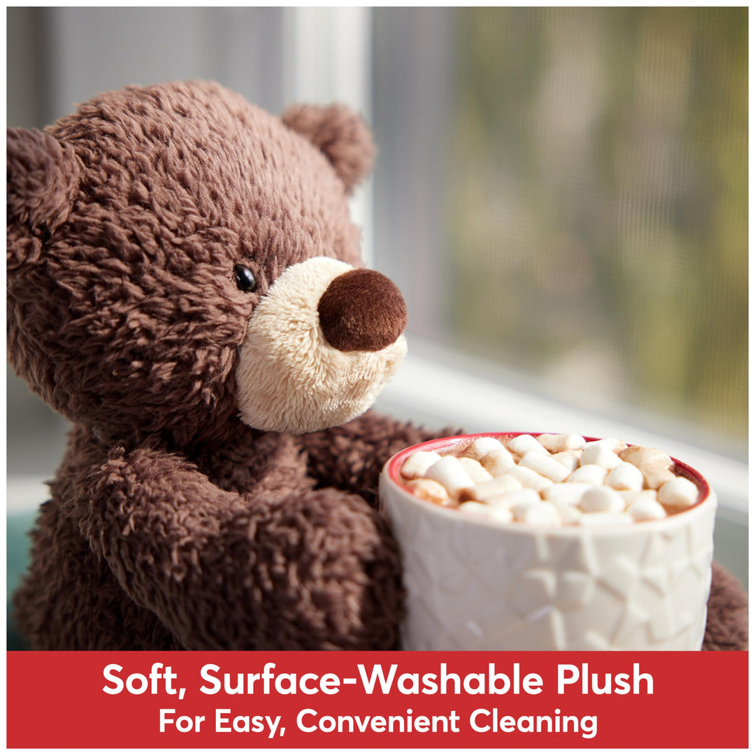 Fuzzy Teddy Bear, Premium Stuffed Animal for Ages 1 and Up, Chocolate Brown, 13.5”