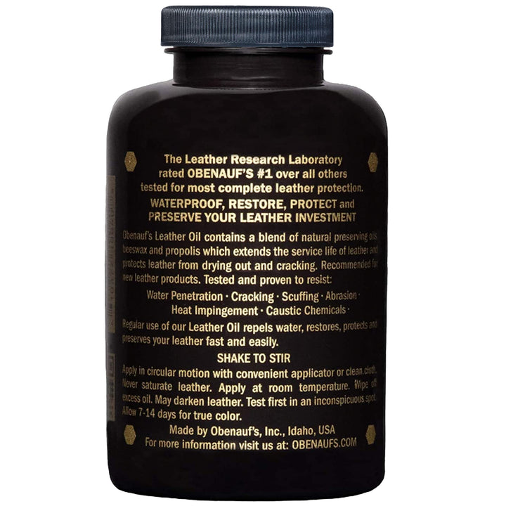 Obenauf&#39;s Leather Conditioner - Leather Oil (16oz) - Restore and Protect Leather Boots, Jackets, Purses as Well as Car Leather, Leather Furniture and Much More - Made in The USA (with Applicator)