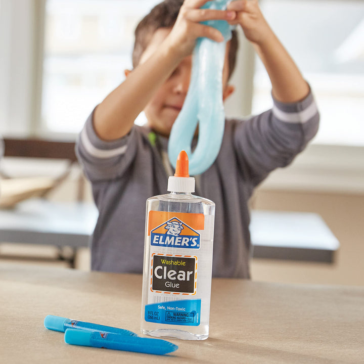 Elmer&#39;s Liquid School Glue, Clear, Washable, 9 Ounces, 1 Count