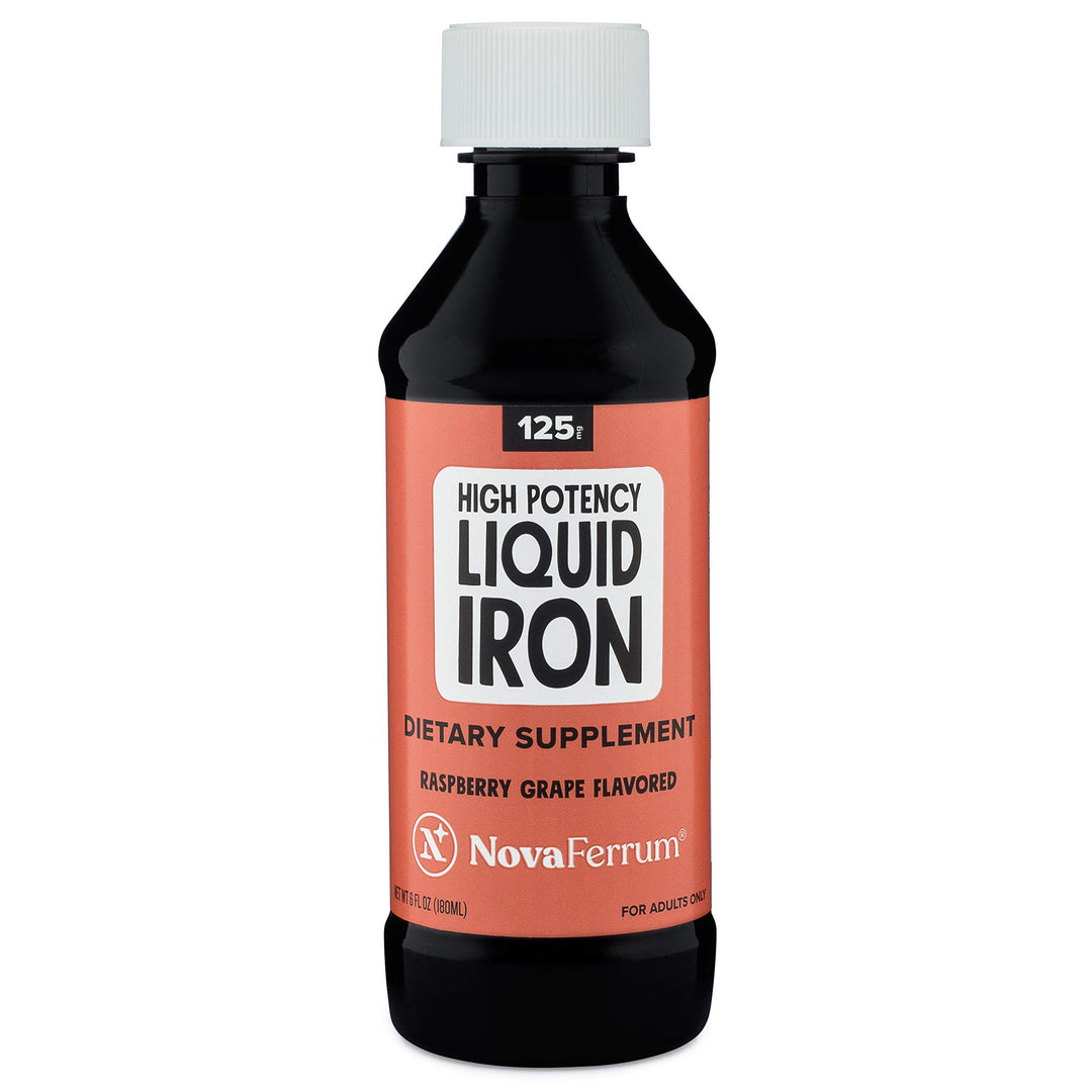 Wow | 125 High Potency Liquid Iron Supplement | Liquid Iron for Adults | Iron Deficiency | 125mg of Iron Per 5mL Dose | Vegan Verified | Gluten Free Certified | Sugar Free