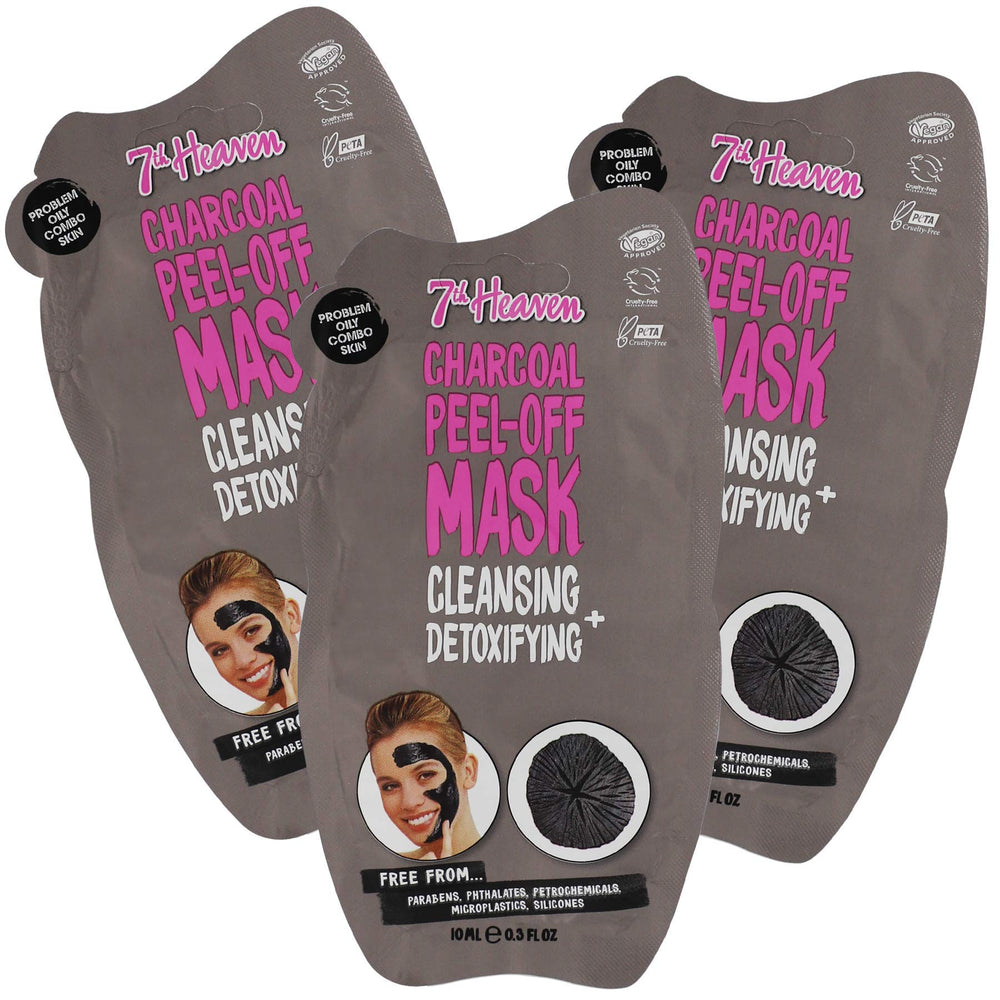 Charcoal Peel-Off Mask Detoxifying Mask Activated Helps you calm and purify your skin, Pore Reducer Remove Toxins Problem Skin 3-Pack of 0.3 FL Oz Sachets.