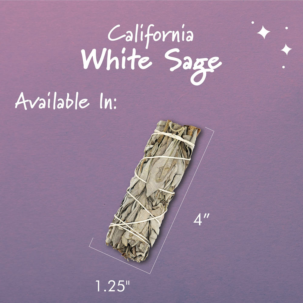 White Sage 4 - 3 Spiritual Sage Sticks for Smudging, Healing and Ritual - Hand-Tied Sage Smudge Sticks to Cleanse Negativity - Sustainably Harvested 4 Inch Californian Sage Bundle