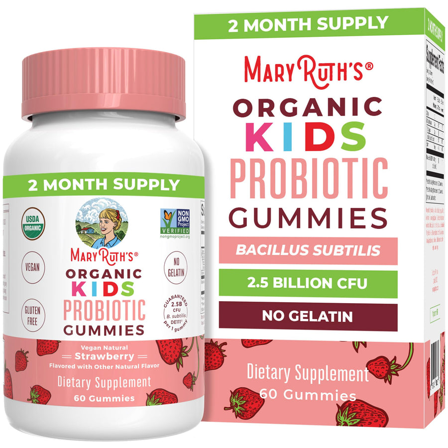 Kids Probiotics for Digestive Health | USDA Organic Probiotic Gummies | Probiotics for Kids | Immune Support | Gut Health Supplement | Vegan | Non-GMO | Gluten Free | 60 Count