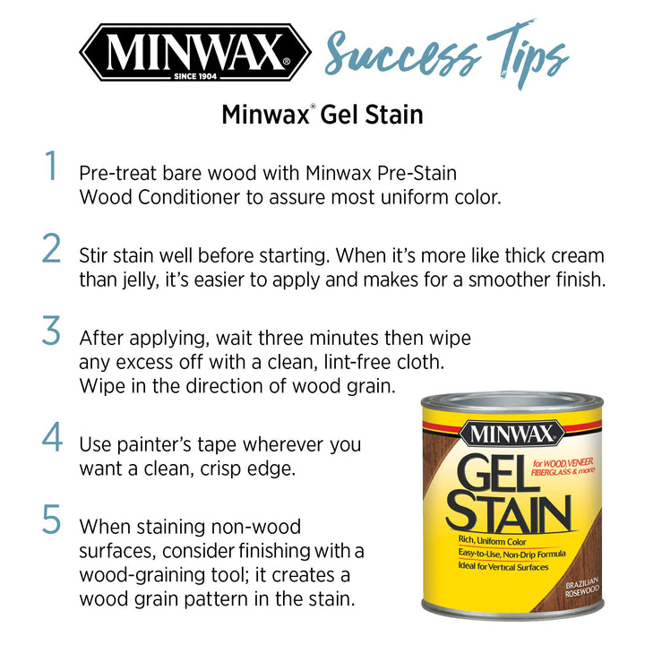 Gel Stain for Interior Wood Surfaces, Quart, Coffee