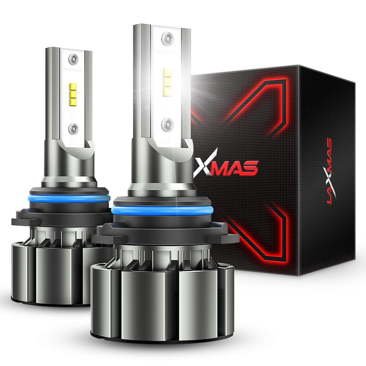Laxmas LM2 9005/HB3 LED Bulbs,15000LM 500% Brighter 6500K Cool Withe LED Headlamp Conversion Kit,Pack of 2