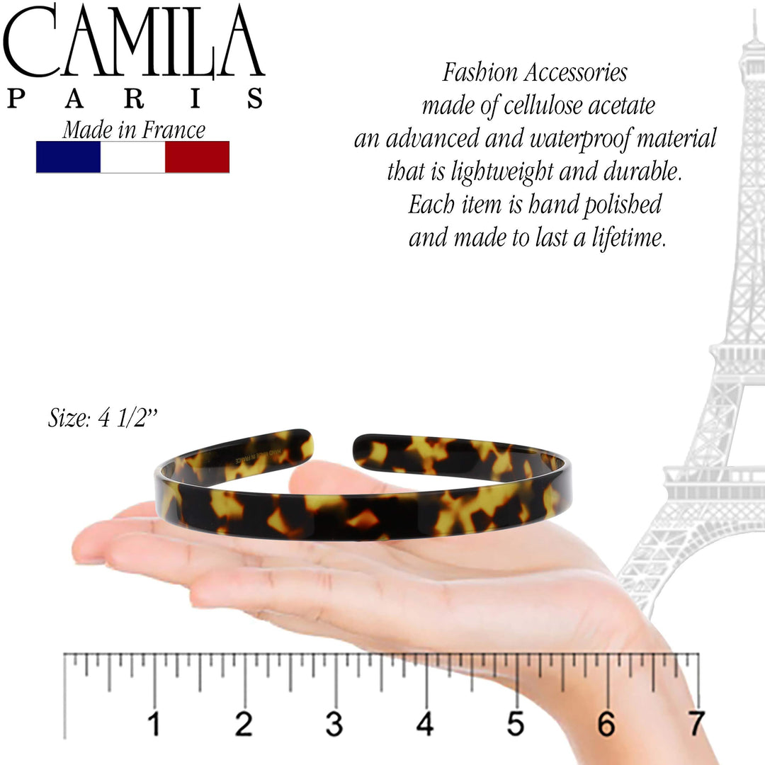 Paris CP2003 French Headband for Women, Strong Hold Grip Women&#39;s Hair Band, Very Flexible, No Slip and Durable Styling Girls Hair Accessories, Made in France with Cellulose