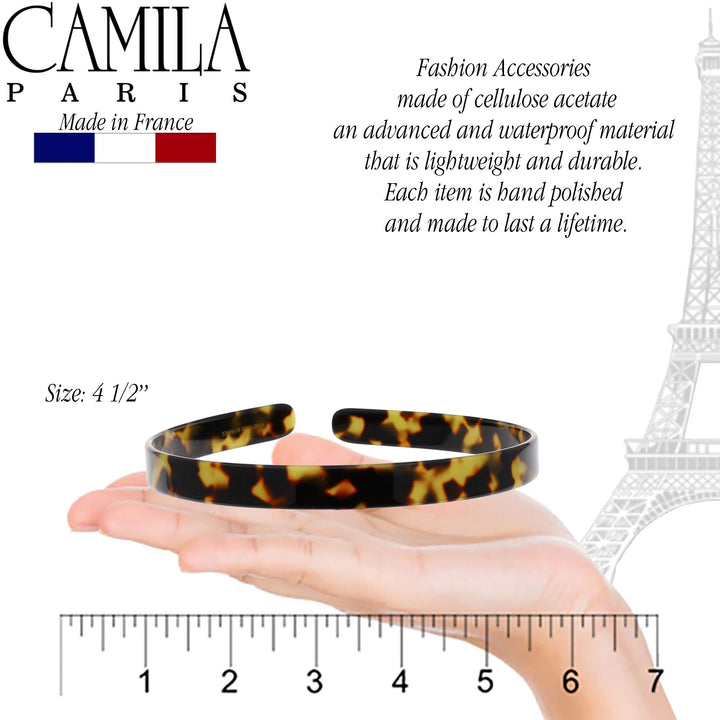 Paris CP2003 French Headband for Women, Strong Hold Grip Women&#39;s Hair Band, Very Flexible, No Slip and Durable Styling Girls Hair Accessories, Made in France with Cellulose