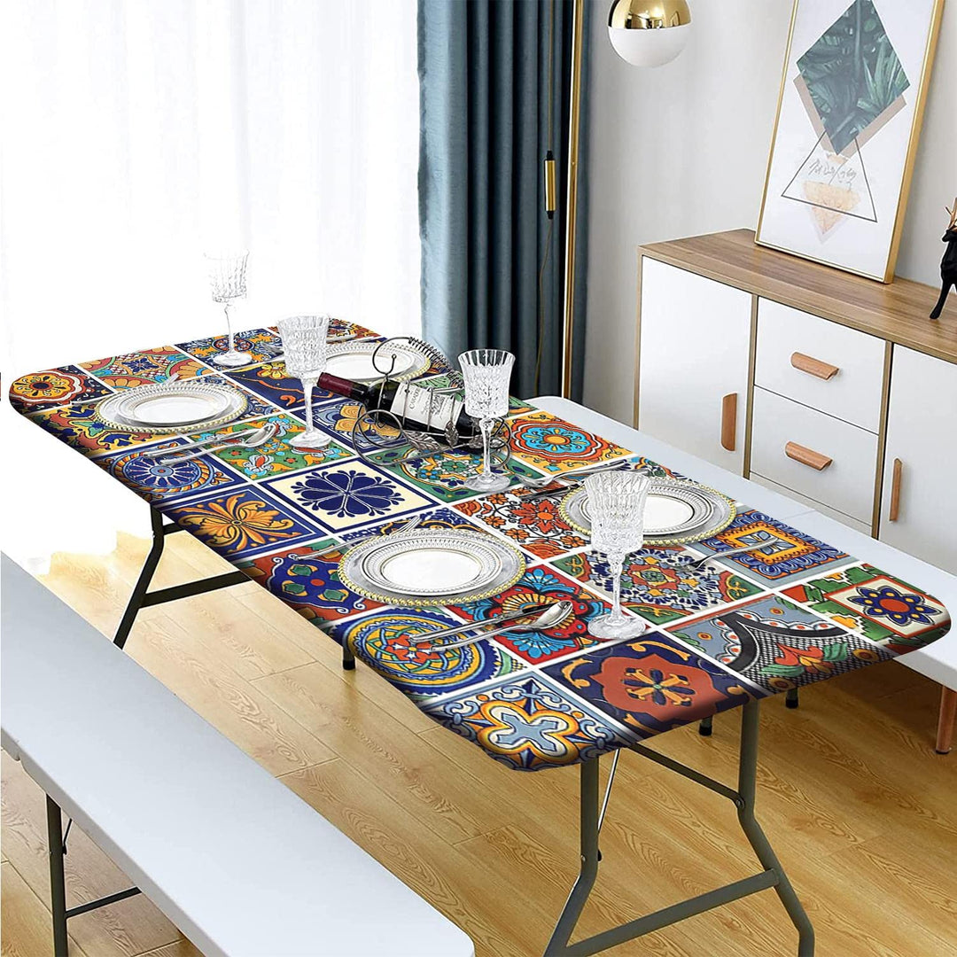 SongYi Bohemian Fitted Tablecloth Rectangle 4ft-(24 x 4