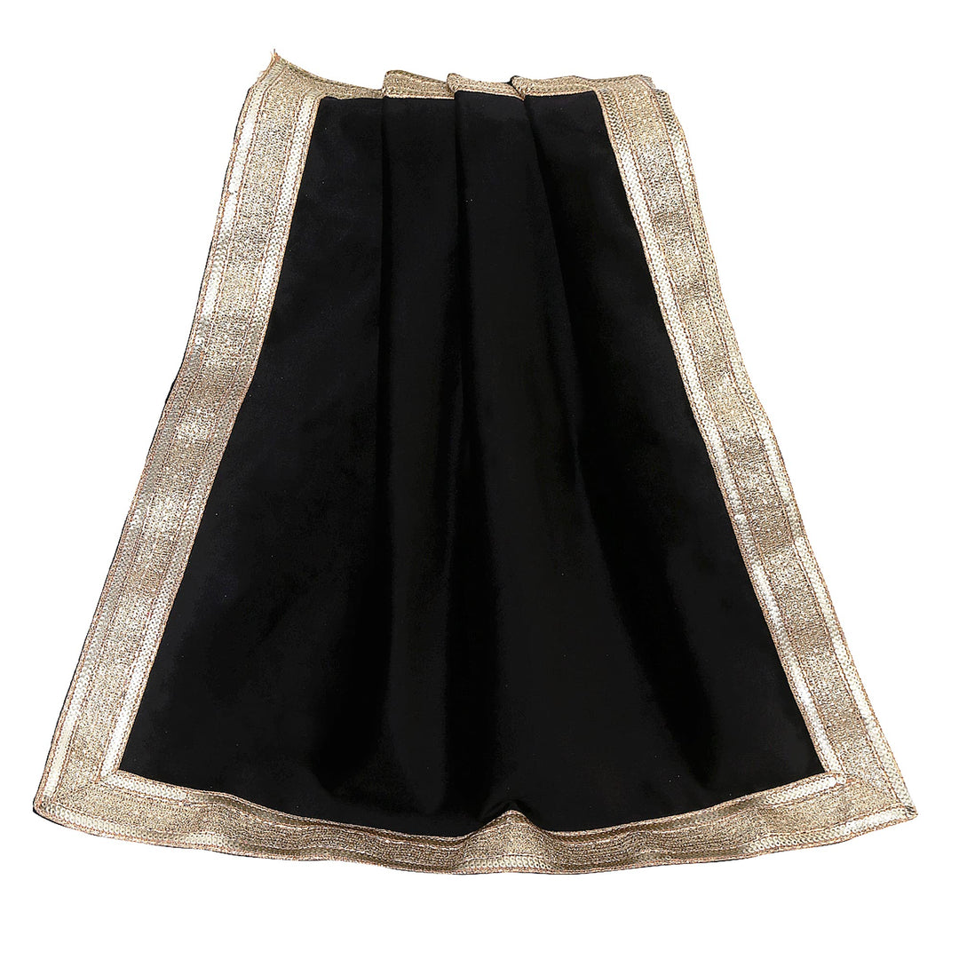 Black Velvet Cloth with Golden Shinny Border, Aasan, Alter, Altar, Tarot Table Cloth Holy Square Tablecloth