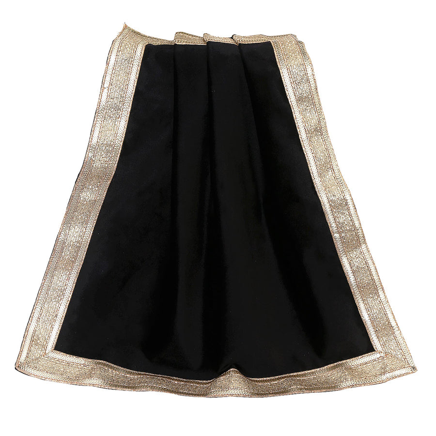 Black Velvet Cloth with Golden Shinny Border, Aasan, Alter, Altar, Tarot Table Cloth Holy Square Tablecloth