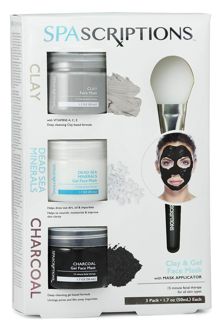 SpaScriptions Dead Sea & Charcoal with Clay Gel Fac
