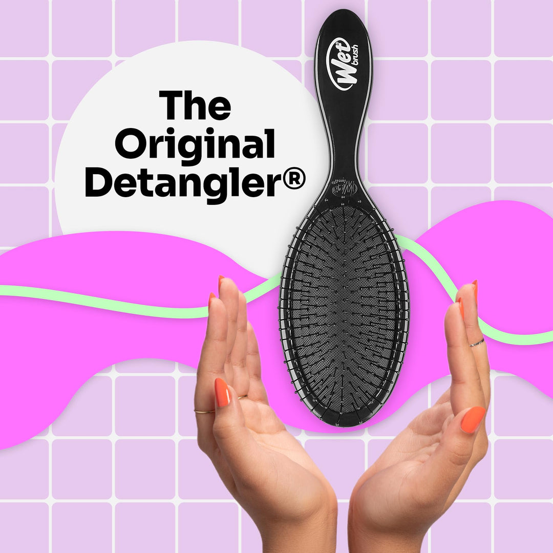 Original Detangler Hair Brush, Classic Black - Ultra-Soft IntelliFlex Bristles - Detangling Brush Glide Through Tangles With Ease For All Hair Types - For Women, Men, Wet &amp; Dry Hair