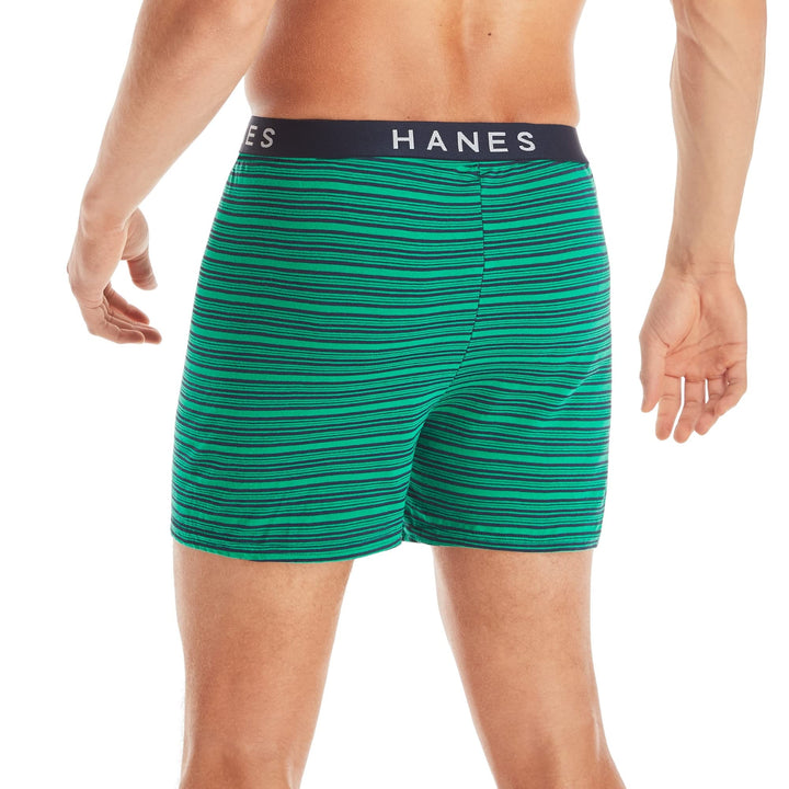 Men&#39;s Ultimate Dyed Exposed Knit Boxer with Exposed Comfort Flex Waistband, Assorted - 5 Pack, Medium
