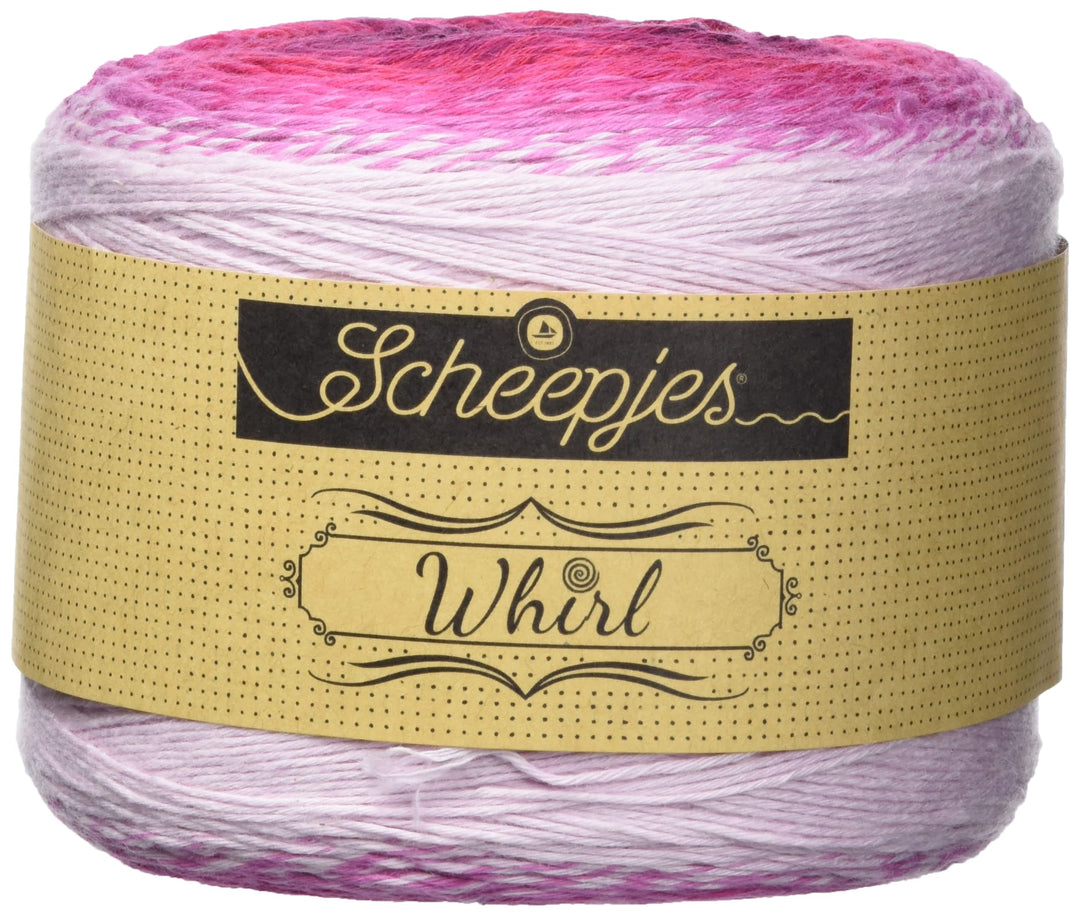 Yarn Whirl Ombre - 1111 Yards, 60% Cotton Yarn for Crocheting, Knitting Kit and Crafts, 40% Acrylic Yarn, Softly Color Changing Crochet Kit, Extra Large Yarn Cake (Forbidden Fuchsia)