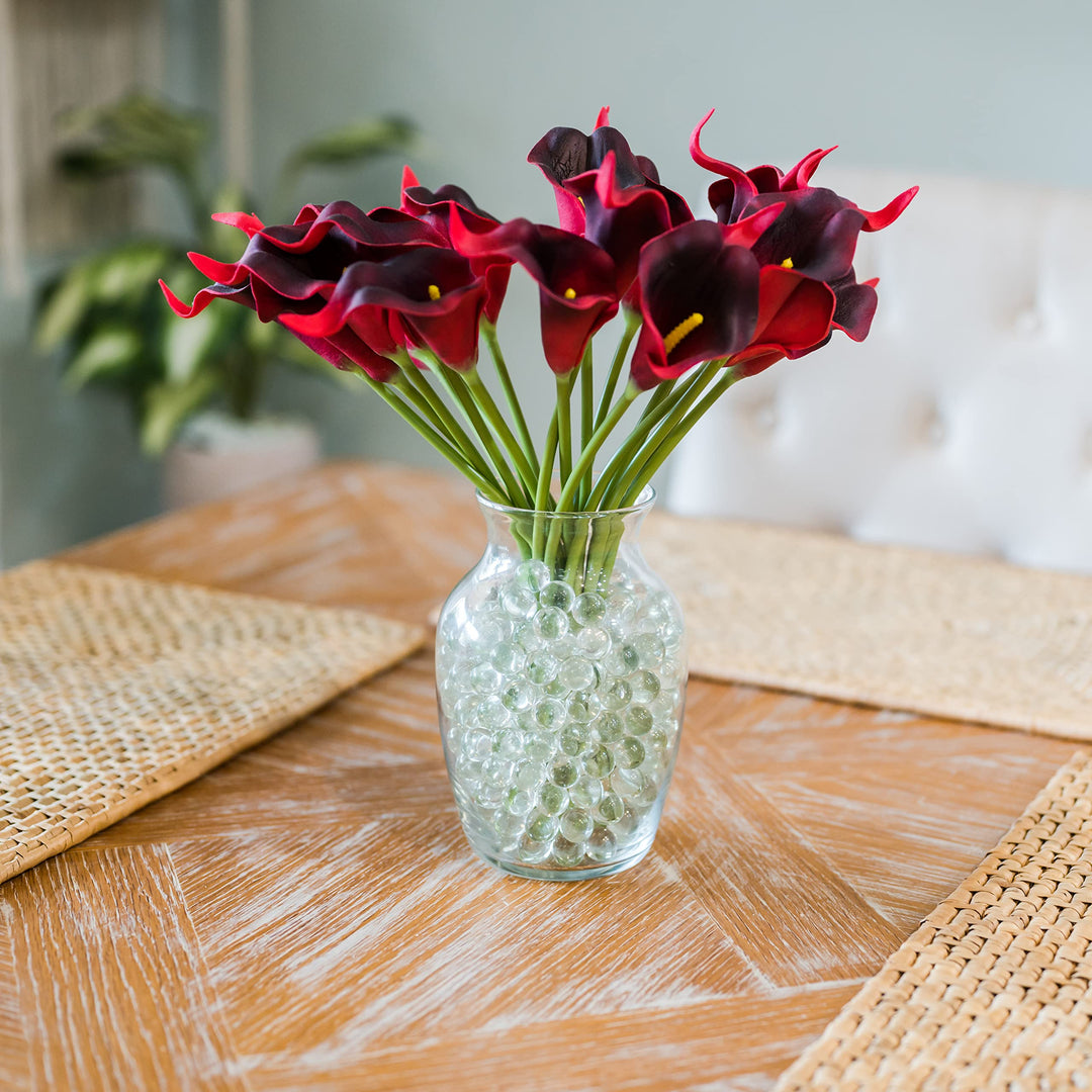 Clear Marbles for Vases | Glass Marbles Bulk Vase Fillers | Glass Beads for Vases, Round Marble 1lb, (Approx. 80 pcs)