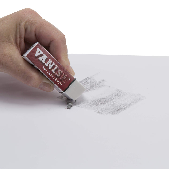 Vanish Four in One Art Eraser (1 Pack) -No Mess Pencil Eraser Replaces Hard Rubber Eraser, Vinyl &amp; Kneaded Eraser