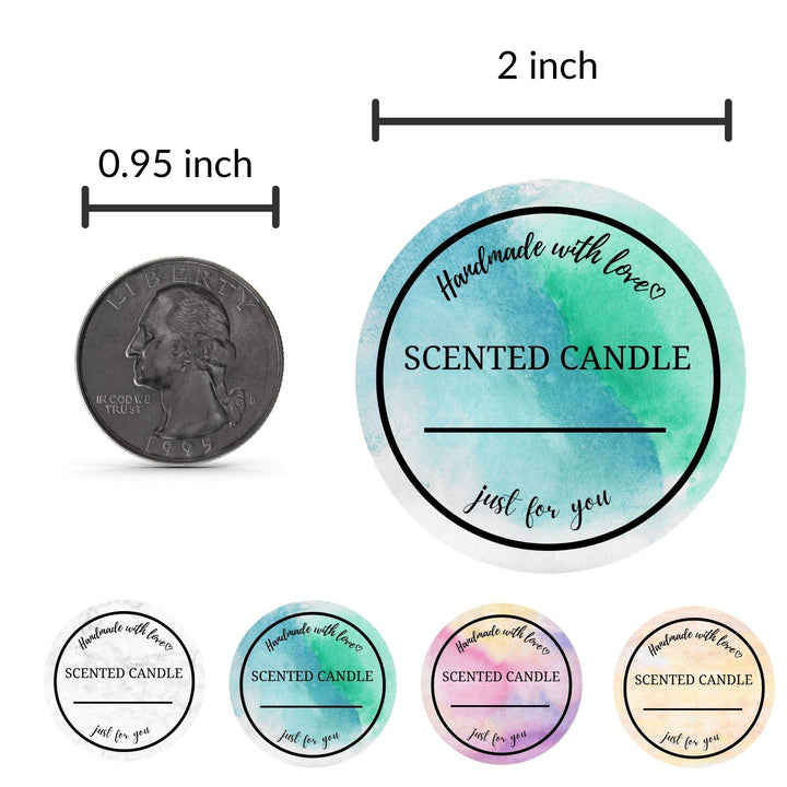 Candle Label Roll | 2 Inch I 300pcs Waterproof Labels for Candle Making Supplies, Candle Tins, Candle Container, Candle Jars with lids, Candle Boxes Packaging