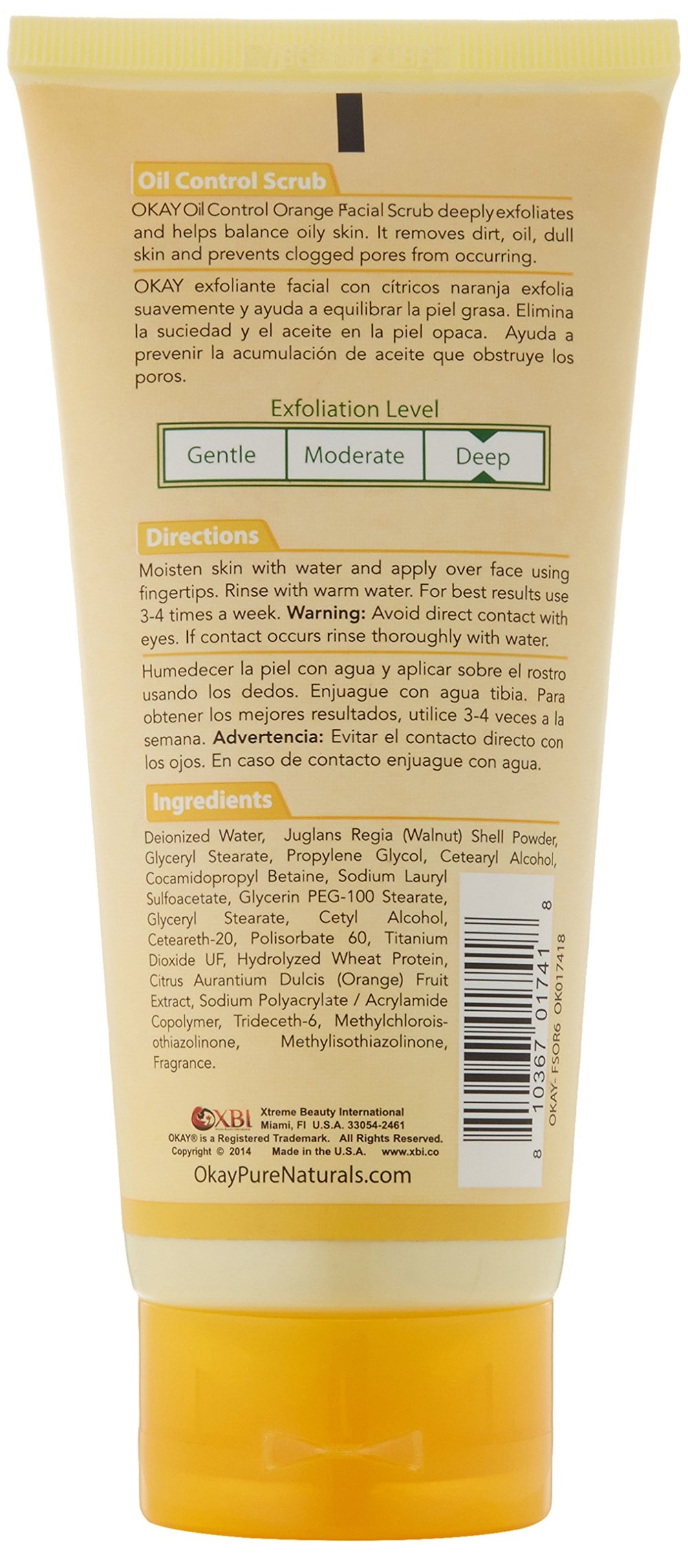 Facial Scrub, Orange, 6 Ounce