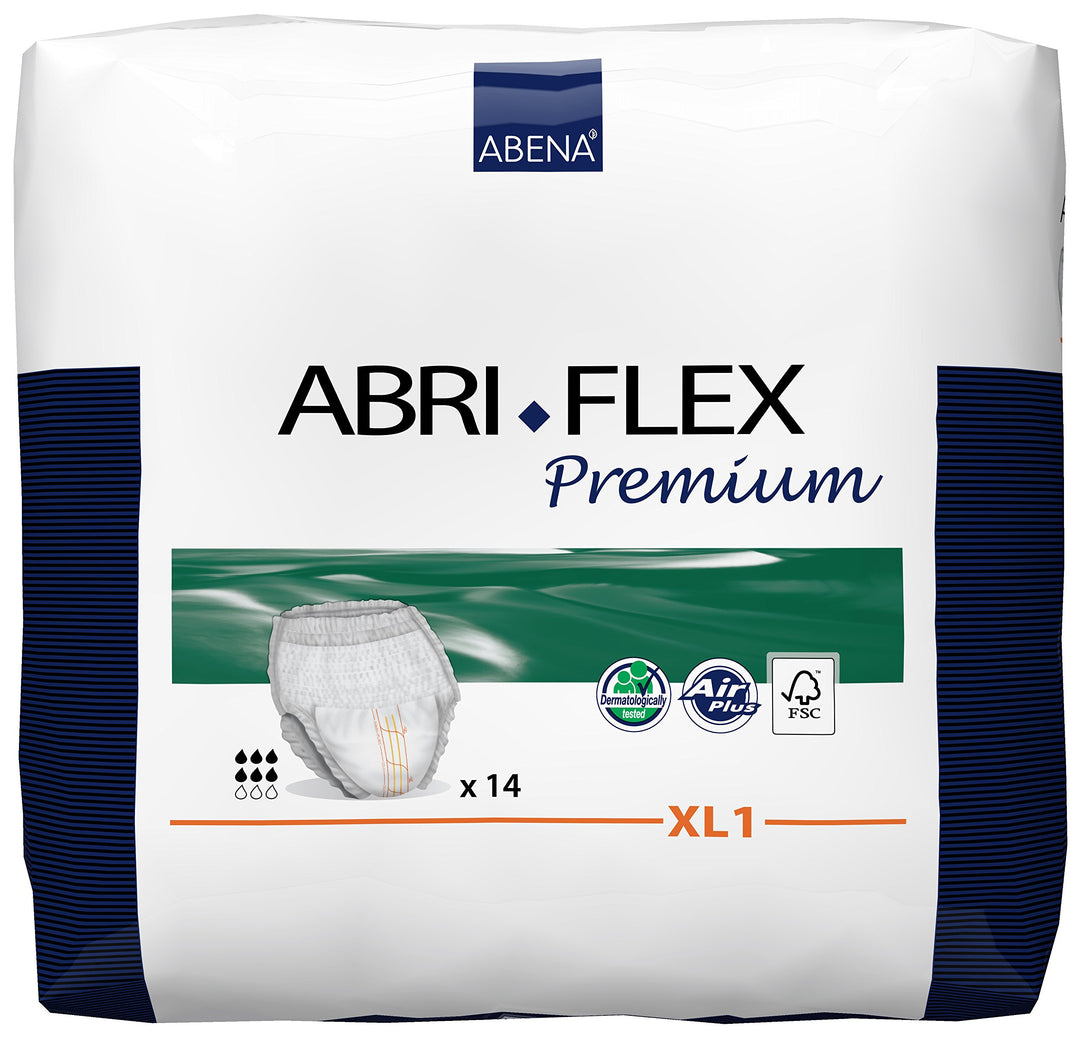 Abena Abri-Flex Premium Protective Underwear, Level 1, (Extra Small To XX-Large Sizes) Extra Large, 14 Count