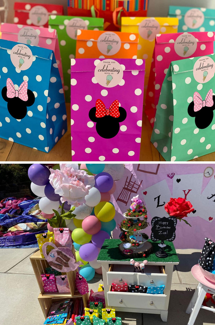 LONGYU 150Pcs Minnie Mouse Head Stickers Big Size 2.73 