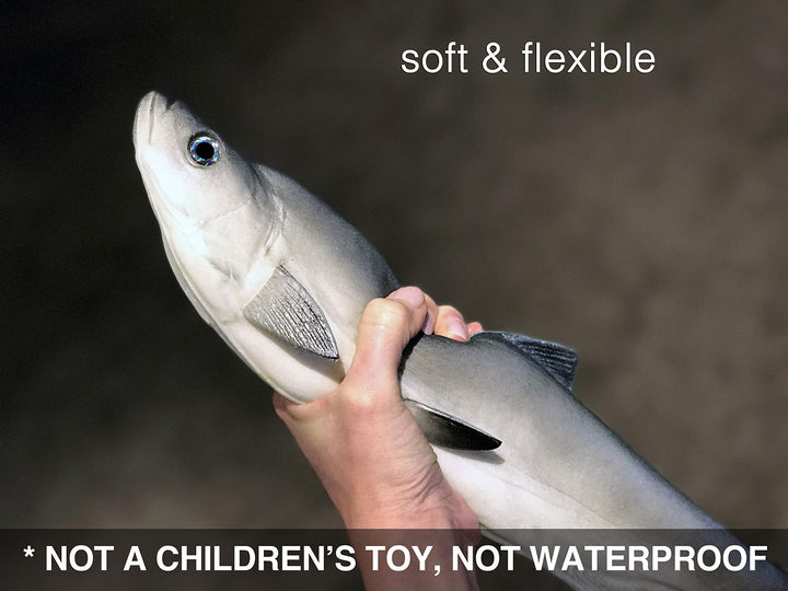 3 Large Artificial Fish- 12 to 16 in - Premium Quality - Realistic Fake Fish - Best Looking Real Fish Perfect for Food Display or Food Photography Prop - Flexible Foam Material