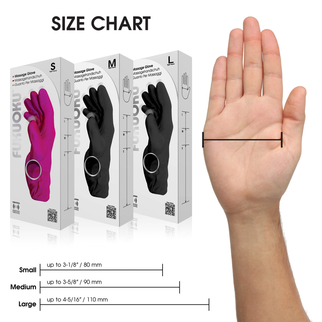 Fukuoku Right and Left Handed Five Finger Vibrating Massage Glove Kit, Fits Small To Medium, Pink, 9.55 Pound
