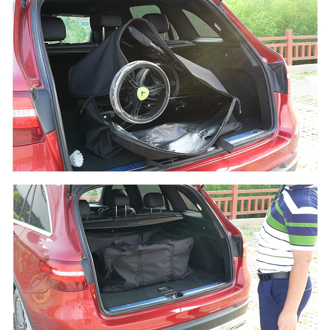 Golf Push Cart Bag 3 Wheel Folding Carry Bag for Caddytek,Carts Cover Protector Black Extra-Large Capacity Cover Collapsible