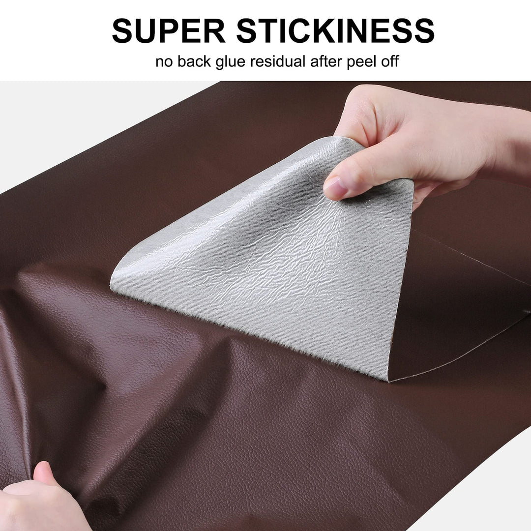 Leather Repair Patch for Furniture, 4 x 63 Self Adhesive Leather Repair Kit Vinyl Repair Tape for Car Seat Sofa Jackets Couches Chair Brown