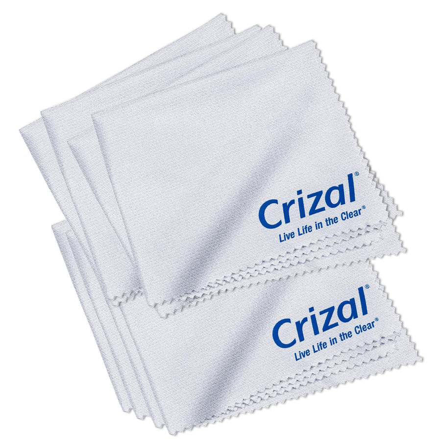 Crizal Microfiber Cleaning Cloth for Glasses, 8 Pack | 