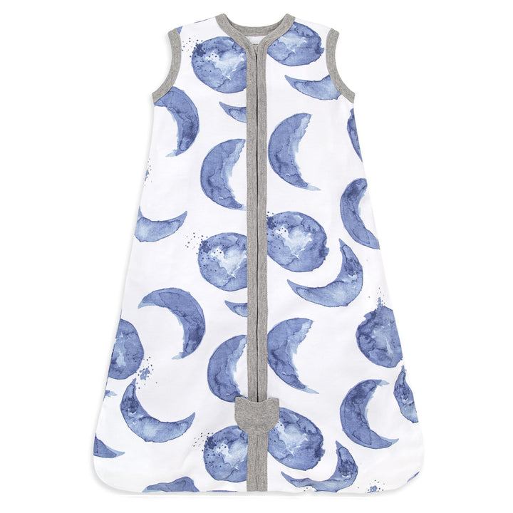 Burt&#39;s Bees Baby Baby Beekeeper Wearable Blanket, 100% Organic Cotton, Swaddle Transition Sleeping Bag, Blue, Small
