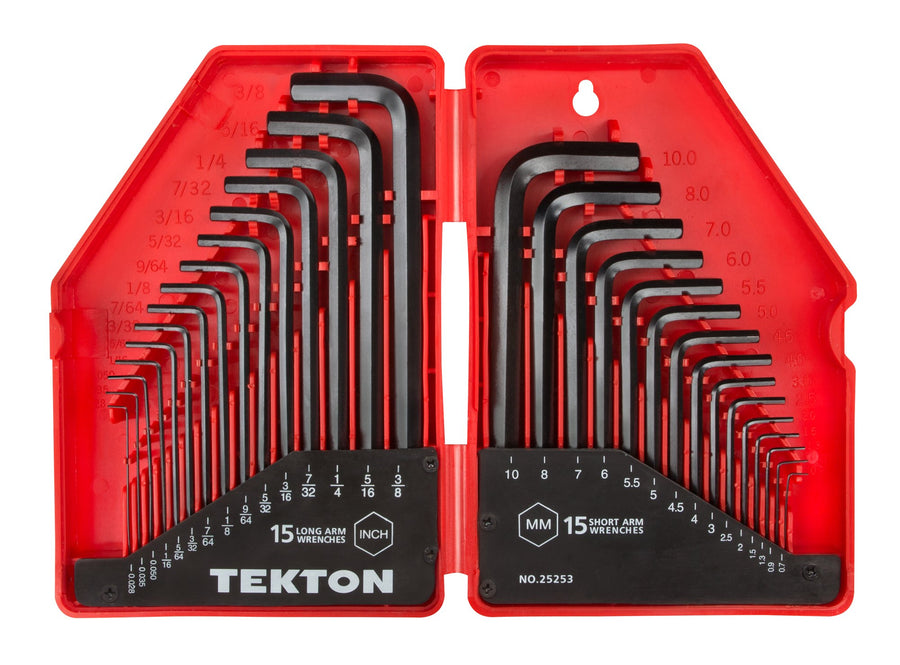 Hex Key Wrench Set, 30-Piece (.028-3/8 in., .7-10 mm) | 25253