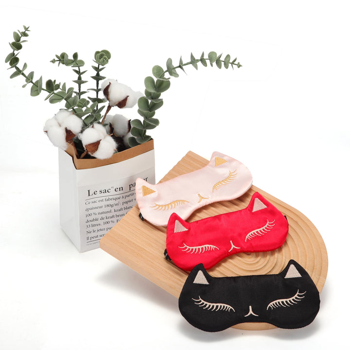 Cat Eye Mask Natural Silk Sleep Mask by Drizzle Smooth 