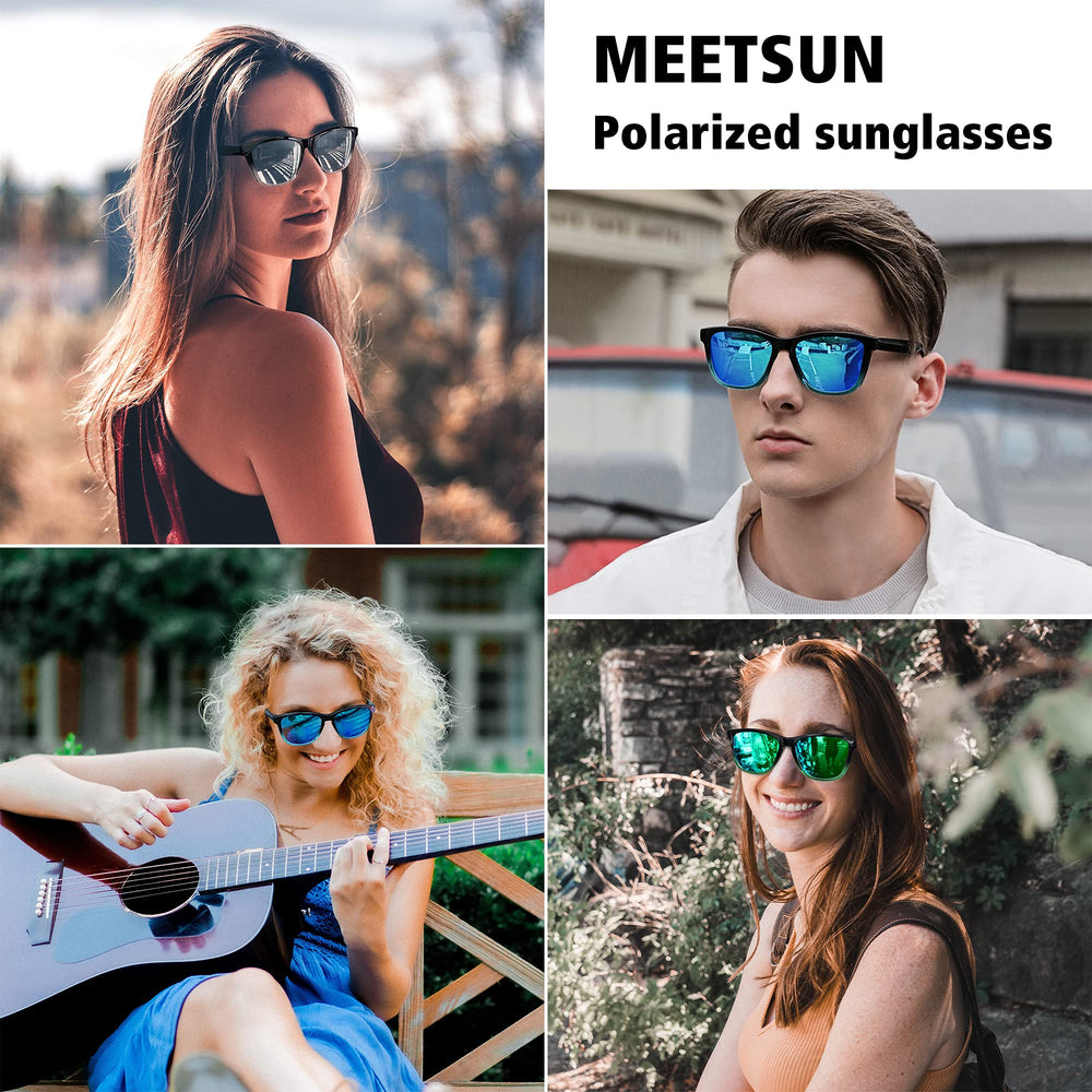 MEETSUN Polarized Sunglasses for Women Men Classic Retr