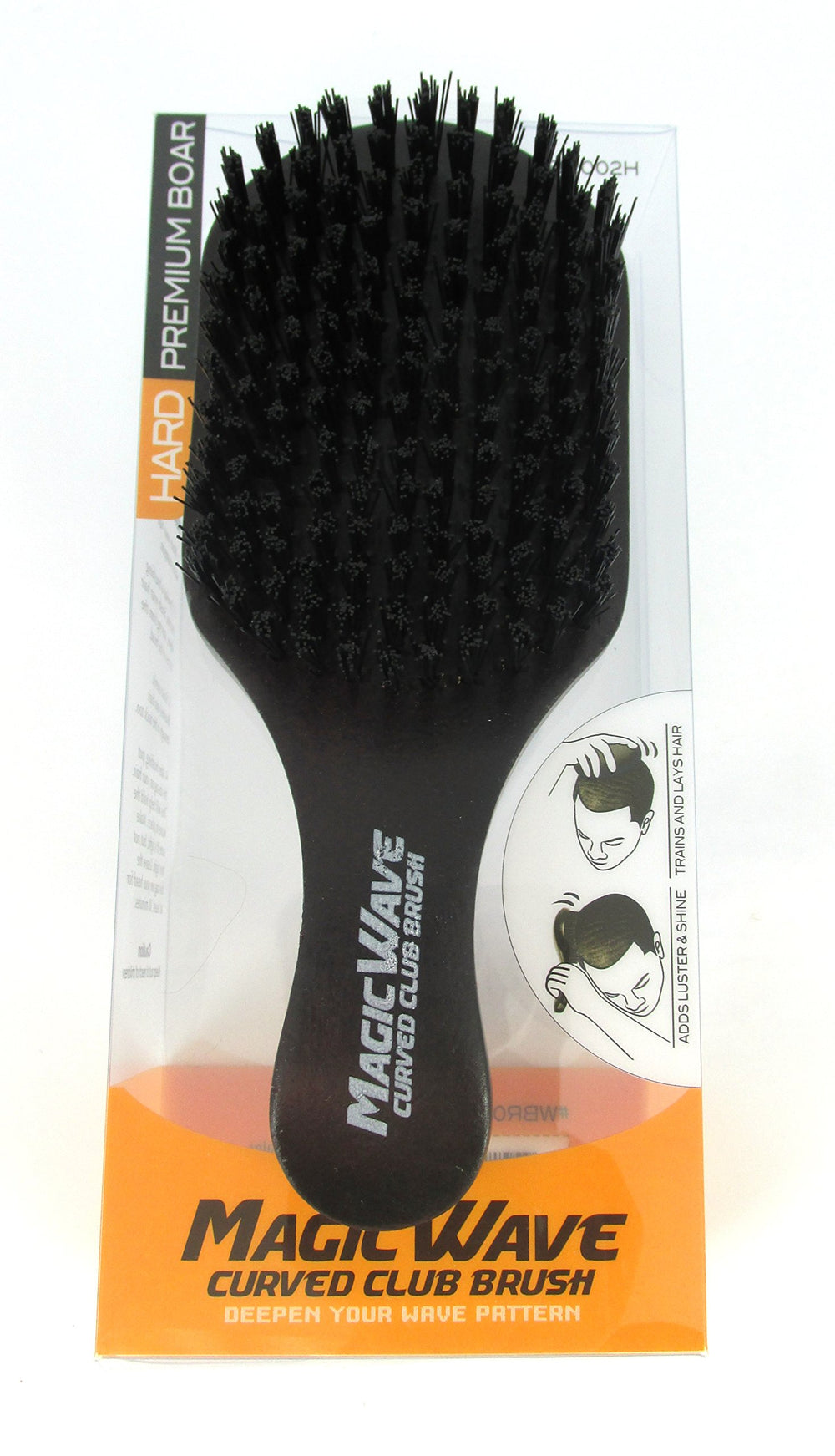 Magic Wave 7'' Curved Club Brush Hard Premium Boar